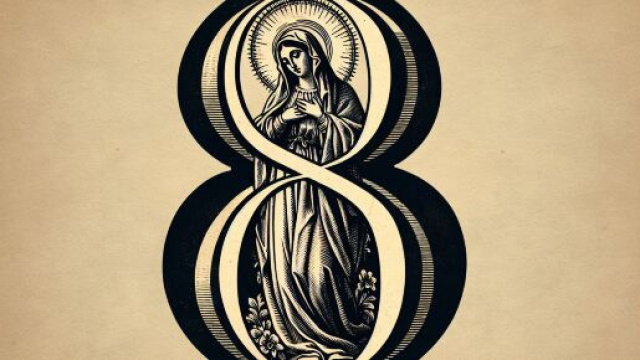 Numero 8 della Smorfia napoletana, 'a Maronna. © Immagine creata con Dall-E