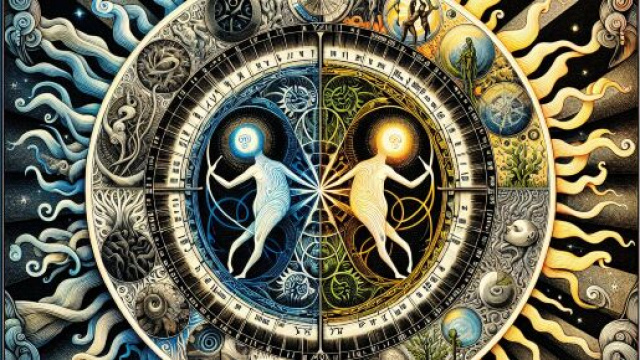 Ruota della Fortuna e segno dei Gemelli. © Immagine creata con Dall-E