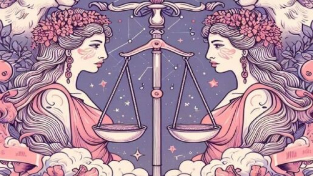 Raffigurazione del segno zodiacale della Bilancia generata con AI Copilot ©.
