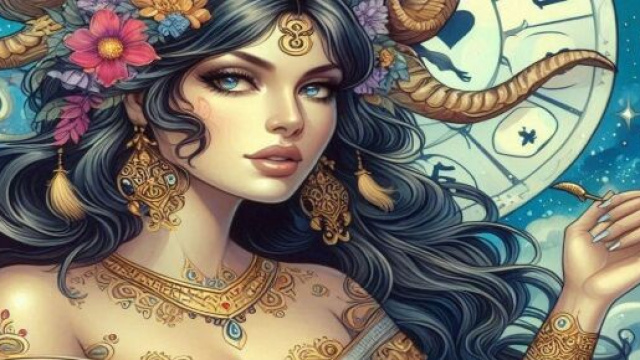 Rappresentazione artistica del segno zodiacale del Capricorno, generata con AI Copilot ©.