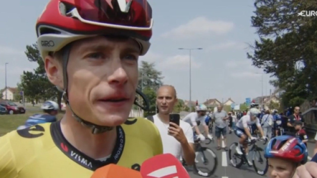 Jonas Vingegaard – © Screenshot da Eurosport.