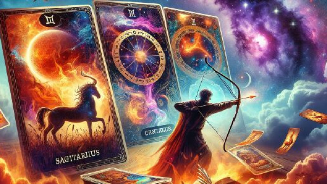 Carta dei tarocchi del Matto per il Sagittario. © Immagine creata con Dall-E