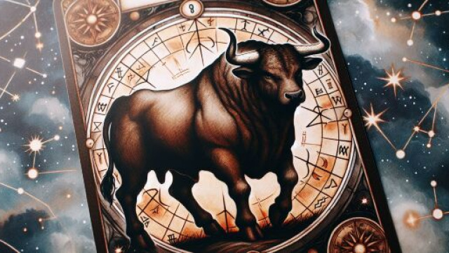 Carta dei tarocchi Il Carro associata al segno zodiacale del Toro. © Immagine creata con Dall-E