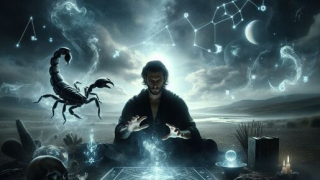 Il Mago guida lo Scorpione nel suo viaggio di scoperta e trasformazione. © Immagine creata con Dall-E