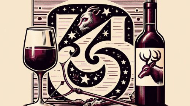 Numero 45 della Smorfia napoletana, Sagittario 'o vino bbuono. © Immagine creata con Dall-E