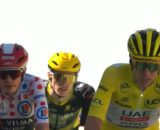 Jonas Vingegaard e Tadej Pogacar - © Screenshot Eurosport