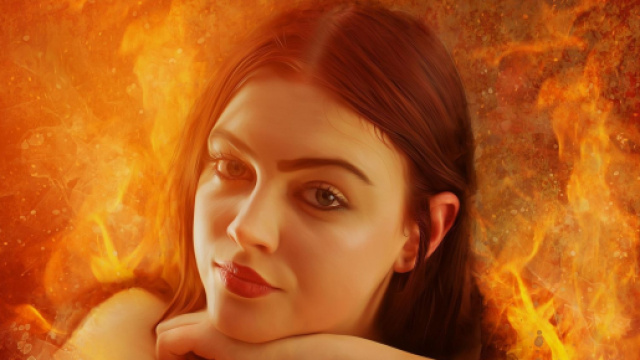 Donna arde tra le fiamme di agognati pensieri - © Pixabay IA.