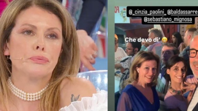 Cinzia Paolini, Sebastiano Mignosa e Luana Nicchiniello (screenshot © Canale 5 / Instagram).