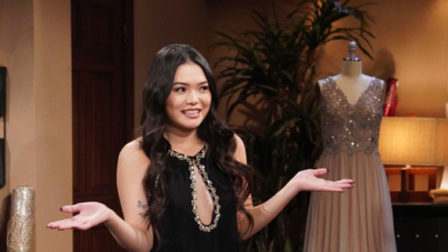 Lisa Yamada (Luna Nozawa) in una scena di Beautiful – © Immagine Mediaset.