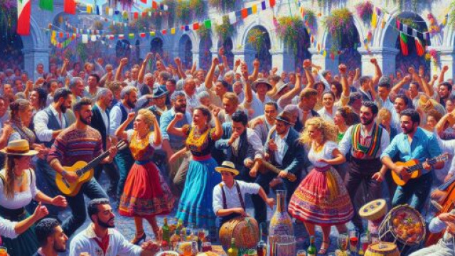 Numero 20 della Smorfia napoletana, 'a festa. &copy; Immagine creata con Dall-E