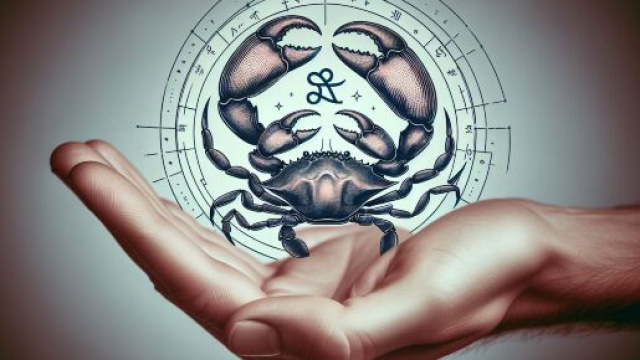 Numero 5 della Smorfia napoletana, 'a mano per il segno del Cancro. © Immagine creata con Dall-E