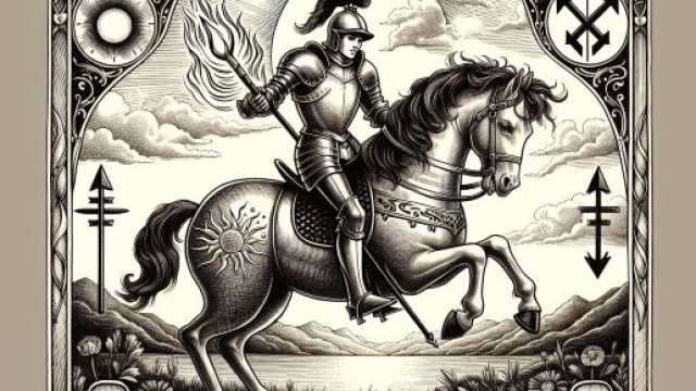 Il Cavaliere di Bastoni si allinea all'impetuosit&agrave; del Sagittario. &copy; Immagine creata con Dall-E
