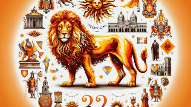 Numero 32 della Smorfia napoletana, 'o capitone per il Leone. © Immagine creata con Dall-E