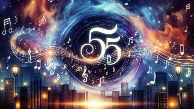 Numero 55 della Smorfia napoletana, 'a musica per Acquario. © Immagine creata con Dall-E