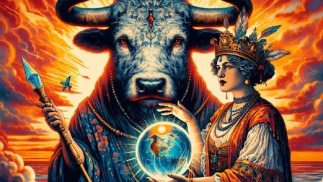 Numero 21 della Smorfia napoletana, 'a femmena annura per il Toro. © Immagine creata con Dall-E