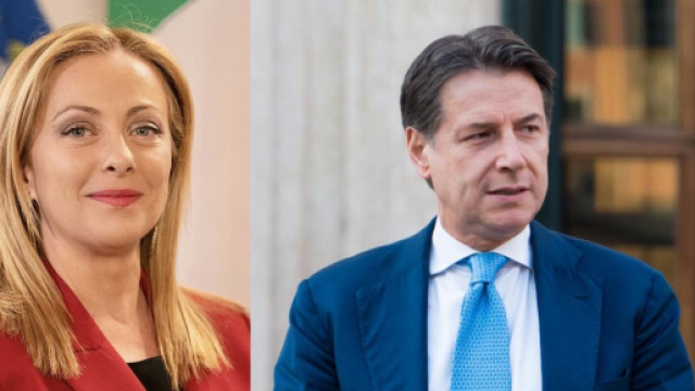 Giuseppe Conte e Giorgia Meloni (© Facebook)