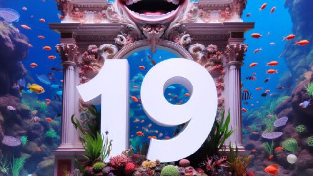 Numero 19 della Smorfia napoletana, 'a resata, per l'Acquario. © Immagine creata con Dall-E