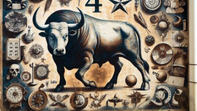 Numero 41 della Smorfia napoletana per il Toro, 'o curtiello. © Immagine creata con Dall-E