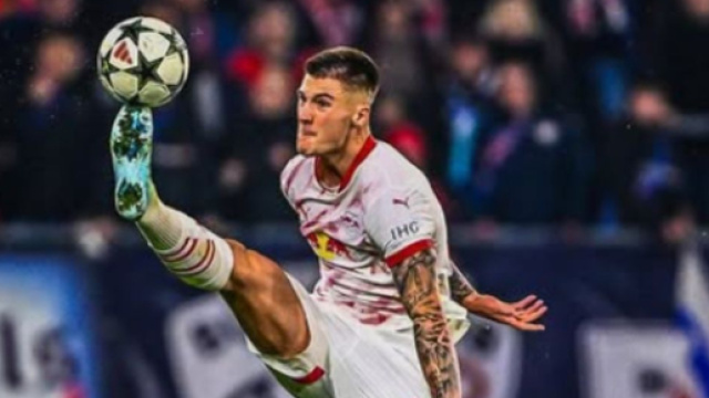 Benjamin Sesko. attaccante del Lipsia © Instagram Sesko