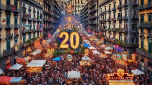 Numero 20 della Smorfia napoletana, 'a festa per i Gemelli. © Immagine creata con Dall-E