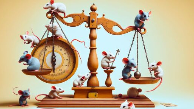 Numero 11 della Smorfia napoletana, 'e surice, per il segno della Bilancia. © Immagine creata con Dall-E