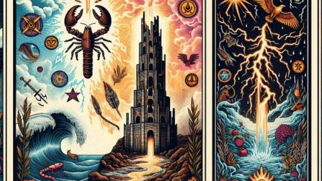 Scorpione e La Torre: un viaggio attraverso distruzione e rinascita. © Immagine creata con Dall-E