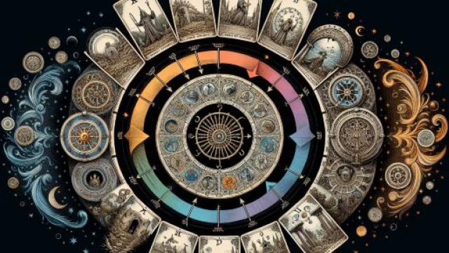 Ruota della Fortuna e segno zodiacale Acquario. &copy; Immagine creata con Dall-E