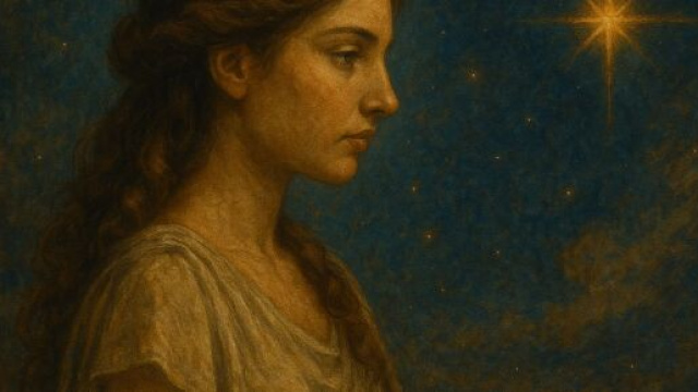 Illustrazione ispirata al segno zodiacale della Vergine. © Immagine creata con Dall-E