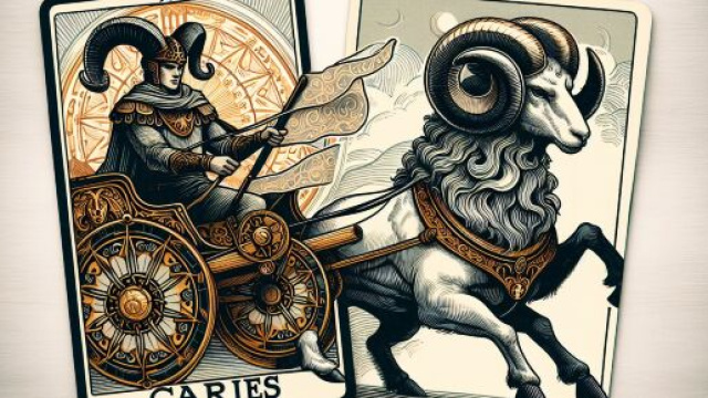 Immagine del Carro dei tarocchi ispirata all'Ariete. © Immagine creata con Dall-E