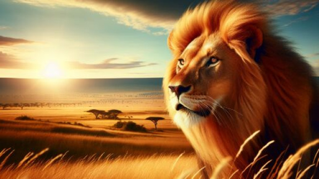 Il carisma del Leone a pochi giorni dal suo compleanno riempie gli spazi con audacia e fascino, creando una sinergia unica. © Immagine Dall-E