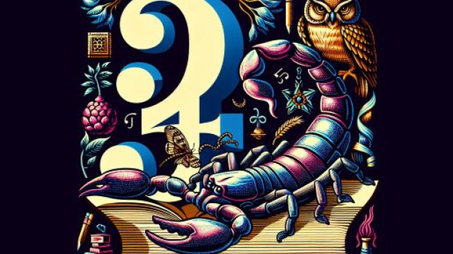 Numero 34 della Smorfia napoletana, 'a capa, per lo Scorpione. © Immagine creata con Dall-E