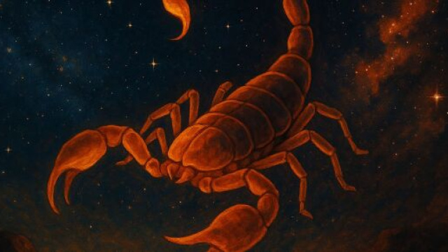 Illustrazione ispirata al segno zodiacale dello Scorpione. © Immagine creata con Dall-E