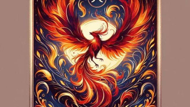 Immagine rappresentante la rinascita della Fenice e il segno dei Pesci. &copy; Immagine creata con Dall-E