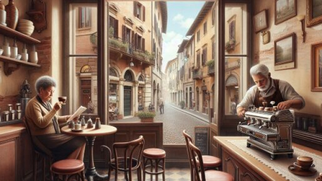 Numero 42 della Smorfia napoletana, 'o cafè. © Immagine creata con Dall-E