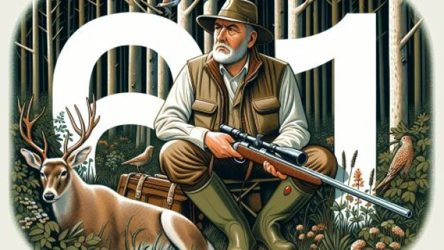 Numero 61 della Smorfia napoletana, il cacciatore per Gemelli. © Immagine creata con Dall-E