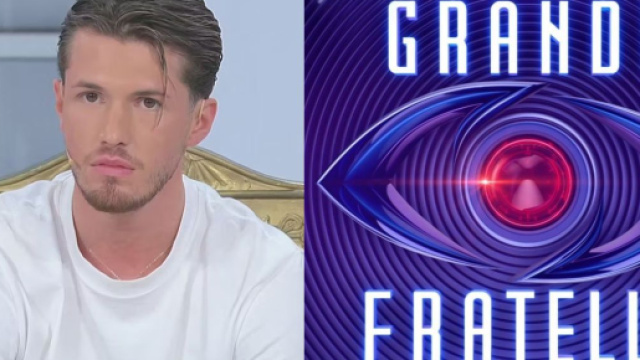 Brando Ephrikian e il logo del Grande Fratello – screenshot © Canale 5.