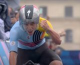 Remco Evenepoel, campione olimpiaco con Vanthourenhout CT - © Screenshot Eurosport