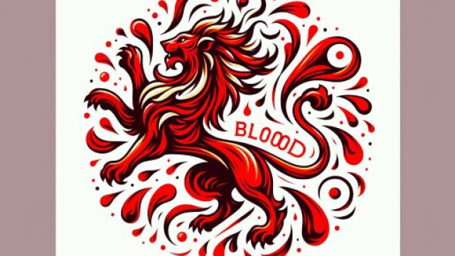 Numero 18 della Smorfia napoletana, 'o sanghe per il Leone. © Immagine creata con Dall-E