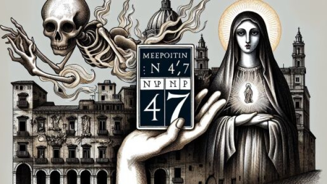 Numero 47 della Smorfia napoletana, 'o muorto, per il segno della Vergine. © Immagine creata con Dall-E