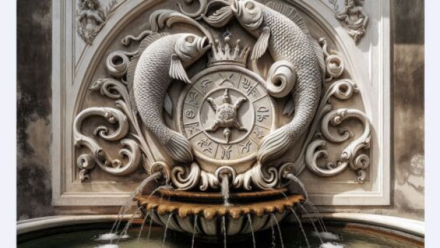 Numero 76 della Smorfia napoletana, 'a funtana per i Pesci. © Immagine creata con Dall-E