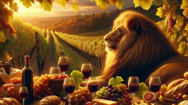 Numero 45 della Smorfia napoletana, 'o vino bbuono. © Immagine creata con Dall-E