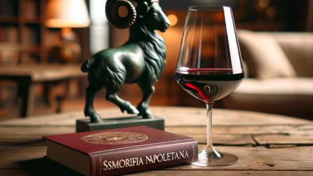 Numero 45 della Smorfia napoletana, 'o vino bbuono per l'Ariete. © Immagine creata con Dall-E
