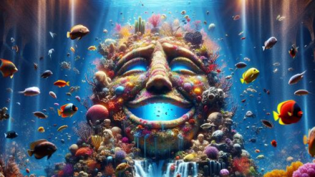 Numero 72 della Smorfia napoletana, 'a maraviglia per l'Acquario. © Immagine creata con Dall-E