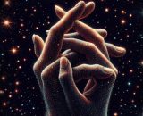 Mani intrecciate tra le stelle - © Foto Pixabay IA.