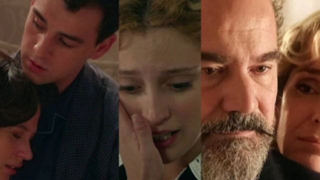 Curro, Martina, Jana, Alonso e Cruz © La Promessa.