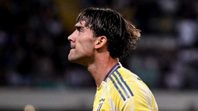 Dusan Vlahovic esulta dopo un gol © Juventus FC