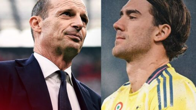 Massimiliano Allegri e Dusan Vlahovic © AC Milan e Juventus FC