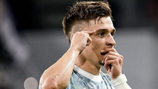 Francisco Conceição esulta dopo un gol © Juventus