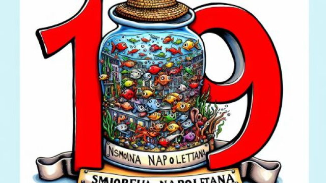 Numero 19 della Smorfia napoletana, 'a risata, per l'Acquario. &copy; Immagine creata con Dall-E