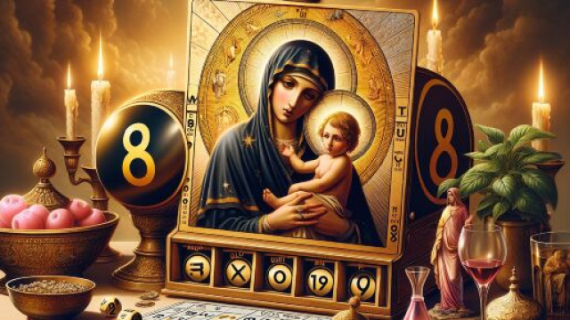 Numero 8 della Smorfia napoletana, 'a Maronna. © Immagine creata con Dall-E